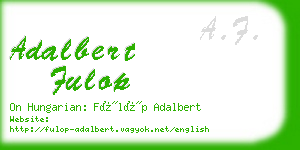 adalbert fulop business card